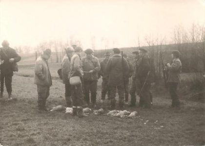 Polowanie na zające Tuchów 1960 rok