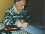 Skarbnik kol. Janusz Rzepecki na stanowisku pracy - Pogórska Wola 2000 rok